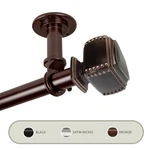 Studded Ceiling 1" Curtain Rod/ Room Divider 28-48 Inch Bronze New. Price: $47.05.