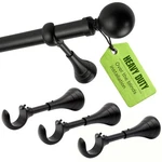 Black Rods For Windows 48 To 84, Expandable 1 Inch Heavy Duty Curtain... New. Price: $69.56.