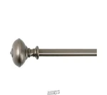 Achim Decorative Window Rod Set Othello Pewter Fits 48"-86" 0.75"D Silver Open. Price: $27.99.