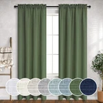 Olive Green Boho Curtains 84 Inch Length For Living Room 2 Panels Set Rod Poc... New. Price: $43.67.