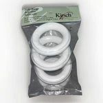 Kirsch Set 4 Wood Curtain Pole Rings 2" Diameter White New. Price: $15.75.