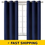 Bgment 63" Blackout Curtains Navy Blue Thermal Insulated - 2 Panels New. Price: $29.99.