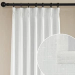 100% Blackout Pinch Pleated Linen Texture Curtain For Living Room,back Tab Sh... New. Price: $110.22.
