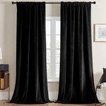 Luxury Velvet Blackout Curtains 96" - 2 Panels, Thermal Insulated Drapes New. Price: $54.99.