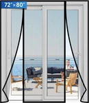 Magnetic Screen Door Fit Size 72 80 74 82 Inch, Black New. Price: $62.25.