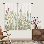 Riyidecor Rustic Flower Curtains Green Leaf Rod Pocket Vintage Floral Colorfu... New. Price: $41.39.