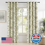 Melodieux Vintage Floral Blackout Cotton Curtains For Patio Door Living Room New. Price: $73.99.