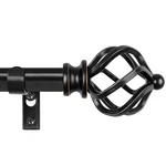 Black Curtain 32 To 58 INCH2.6-4.8FT Adjustable Rods For Windows New. Price: $28.12.