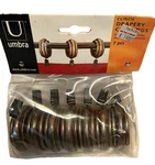 Umbra Clinch Curtains Rings With Clip Cast Resin Bronze 1.25" Rod 7 Pcs New. Price: $13.19.