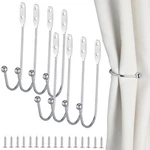 8 Pcs Metal Holdbacks, Tiebacks Wall Mounted Curtains Hooks Deco New. Price: $12.89.