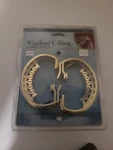 Windsor C-ring Swagholder / Holdback. Brass Finish. One Pair Window Fashion New. Price: $18.99.