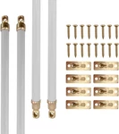 4 Pack: Amazing Drapery Hardware Swivel Sash Curtain Rod, White Adjust 21-38" New. Price: $39.99.