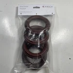 New Sealed 4 Pack Kirsch Curtain Drapery 2" Wood Pole Rings Mahogany 5502EG083. Price: $24.99.