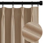 Topfinel 120 Inches Long Extra Pinch Pleat Faux Linen Curtains For Livin... New. Price: $114.49.