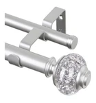 Double Curtain Rods 72 To 144 Inches (6 12 Ft), Usfook Silver Drape... New. Price: $32.00.