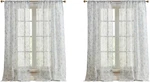 Laura Ashley Barnette Window Curtains 38"W X 84"L (pack Of 4), Blue New. Price: $90.32.