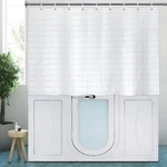Yisure Short Shower Curtain Inch, 70"W X 48"L (pack Of 1), Jacquard White New. Price: $24.38.