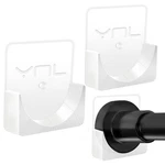 Ynl 2 Pack Adhesive Shower Rod Holders, Transparent Retainer New. Price: $14.76.