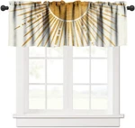 Janjcurt Boho Valance Curtain, Mid 54"W X 18"L (pack Of 1), SUNSET-4 New. Price: $28.88.
