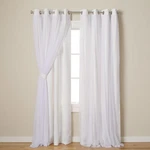 EH8256-09 2-84G Catarina Layered Solid Blackout And Sheer Window Curtain Pane... New. Price: $43.28.