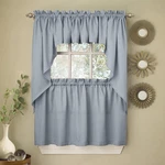 Light Blue Opaque Solid Ribcord Kitchen Curtains Choice Of Tier Valance Swag New. Price: $18.99.