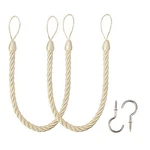 Bel Avenir Curtain Ropes Tiebacks Holdbacks 2 Packs Beige Used. Price: $21.57.