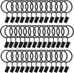 Metal Curtain Rings With Clips, Drapery 1.26 INCH-40PACK, Black New. Price: $11.65.