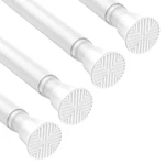 4PACK Tension Curtain Rods 18 To 36 Inch,adjustable White Short No New. Price: $49.92.
