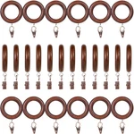 24 Pack Wooden Curtain Rod Rings With Drapery Inner Dia 1.8 In, Retro Brown New. Price: $38.76.