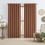 Keqiaosuocai Rust Linen Blackout Curtains For Bedroom 84 Inch Length 2 Panels... New. Price: $56.37.