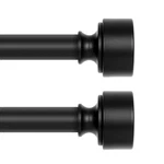Hei! Dear 2 Pack Black Curtain Rods For Windows 48 To 84 INCH4-7FT 1 New. Price: $83.66.