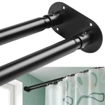 Anndason Double Shower Curtain Rod 28 To 100 Inches Adjustable Wall Mount Black New. Price: $68.95.