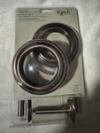 New Kirsch Drapery Scarf Rings 1 Pair Solid Metal Bronze Color Sealed Vintage. Price: $24.95.