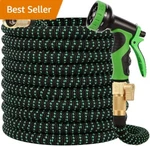 Artistan Expandable Garden Hose 100 Ft Flexible Kink-free Black Green Used. Price: $39.61.