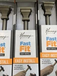 3X New Kenney 5/8" Fast Fit Milton Easy Install Curtain Rod, Pewter, 36"-66". Price: $59.99.