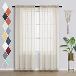 Mrs.naturall Oatmeal Beige Sheer Curtains 84 Inches Long, See Through Slight ... New. Price: $34.32.