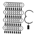 36 Pack Openable Curtain Rings With Clips Metal Hangers 2 Inch Interior New. Price: $28.91.