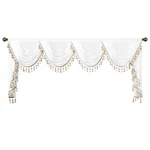 Vogol White Sheer Waterfall Valance, Silky Soft Touch Kitchen Curtains Valanc... New. Price: $156.49.