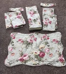 Vtg Jc Penney Curtains 2 Sets Valence Tie Backs Pillow Sham Sage Green Roses Used. Price: $75.00.