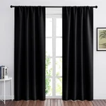 2 Panels Blackout Doorway Curtains, Thermal Insulated Privacy Rod Pocket Easy... New. Price: $39.89.
