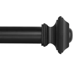 Ivilon 48-86" Adjustable Curtain Rod 1-1/8" Black Square Design Window Decor New. Price: $20.69.