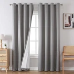 Airwill Blackout Curtain Panels Grey Thermal Insulated Grommet Window Drapes Set New. Price: $14.99.