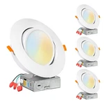 Procuru 4-PACK 6-INCH Gimbal Air-tight Led 2700K-6000K Color Selectable, New. Price: $49.49.