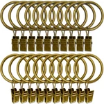 Llpjs Pack Metal Curtain Rings With Clips, 1.5" D Set Of 20, Bronze New. Price: $20.13.