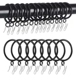 44 Pack Curtain Rings With Eyelets, 1.26 Inch D, Heavy Duty Rustproof Metal... New. Price: $23.72.