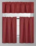 Fancy Collection 3 Pieces Faux Silk Blackout Kitchen Curtain Set - Tier Curta... New. Price: $18.42.