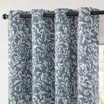 Jinchan Blackout Curtains For Bedroom Blue Scroll Floral Patterned 108 New. Price: $91.75.