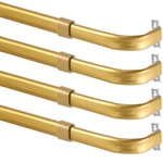 4 Pack Curtain Single Rods Adjustable Tension 36-60 Inch Gold Window Door Hw New. Price: $52.48.