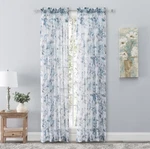 Ricardo Whimsical Semi-sheer Floral Rod Pocket Curtain Panel 54"W X 63"L Nwt New. Price: $13.87.