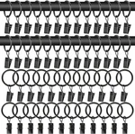 50PCS Curtain Rings With Clips - Black Metal Drapery. Price: $12.88.